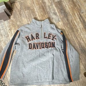 2XL HARLEY DAVIDSON 1/4 zip up sweater